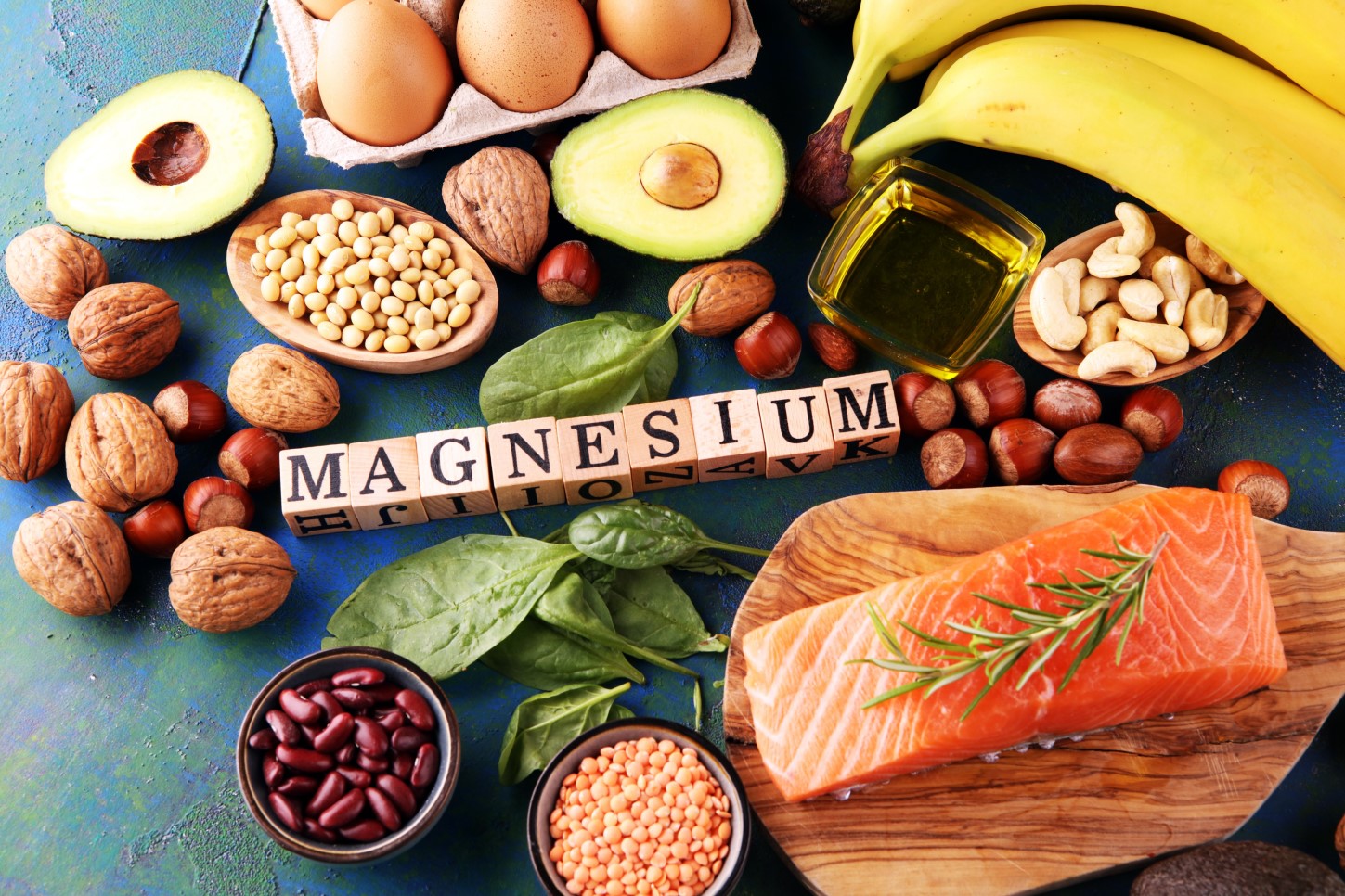 magnesium text with foods